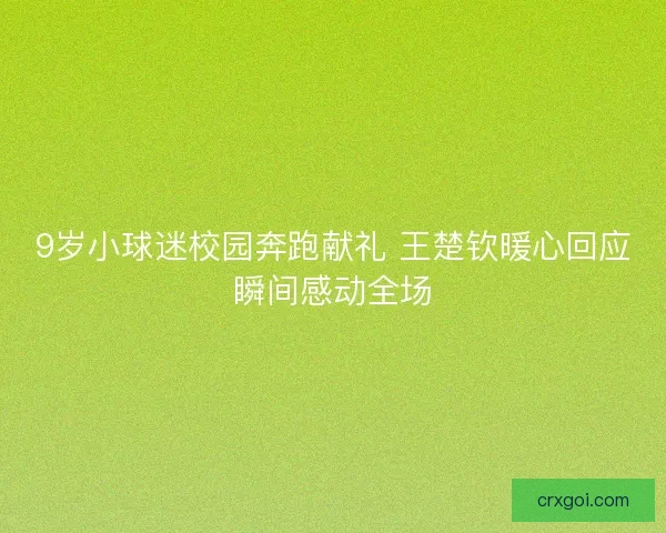 9岁小球迷校园奔跑献礼 王楚钦暖心回应瞬间感动全场